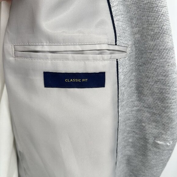 STAFFORD jacket blazer sport coat unlined unstructured classic fit gray 48L - Picture 8 of 10